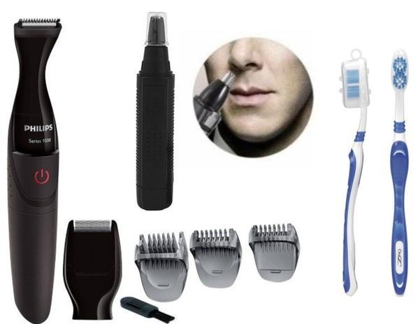 Barbeador Philips MG1100 16 Multigroom 2 em 1 a Prova D Agua com aparador de pelos do nariz e orelha é boa?