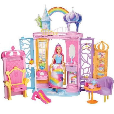 Barbie Castelo de ARCO IRIS Mattel FRB15 Menor preço em Barbie Castelo de ARCO IRIS Mattel FRB15
