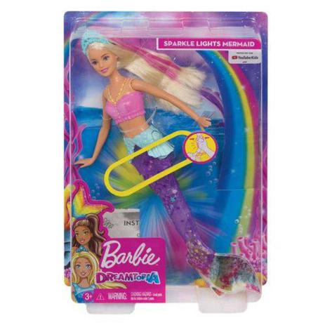 Barbie Dreamtopia Sereia Com Luzes De Arco-íris (212595) - Mattel Menor preço em Barbie Dreamtopia Sereia Com Luzes De Arco-íris (212595) - Mattel