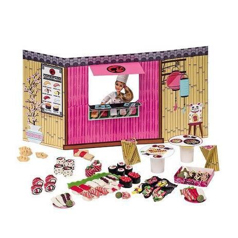 Barbie Massinha Food TRUCK Comida Japonesa e Sushi - FUN 7968-0 Menor preço em Barbie Massinha Food TRUCK Comida Japonesa e Sushi - FUN 7968-0