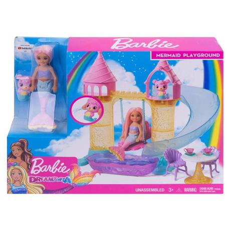 Barbie - Parque Aquático Chelsea Sereia - Mattel FXT20 Menor preço em Barbie - Parque Aquático Chelsea Sereia - Mattel FXT20