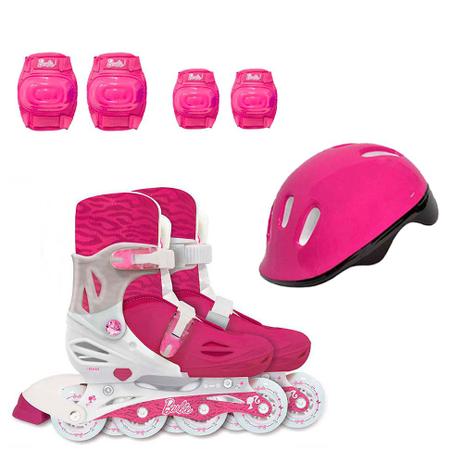 Barbie Patins Ajustável 37 a 40 com Acessórios - Intek Menor preço em Barbie Patins Ajustável 37 a 40 com Acessórios - Intek