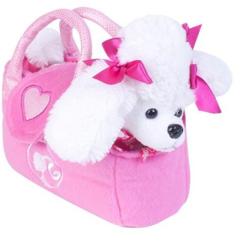 Barbie pelúcia na bolsinha poodle branco - fun Menor preço em Barbie pelúcia na bolsinha poodle branco - fun
