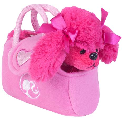 Barbie pelúcia na bolsinha poodle rosa - fun Menor preço em Barbie pelúcia na bolsinha poodle rosa - fun