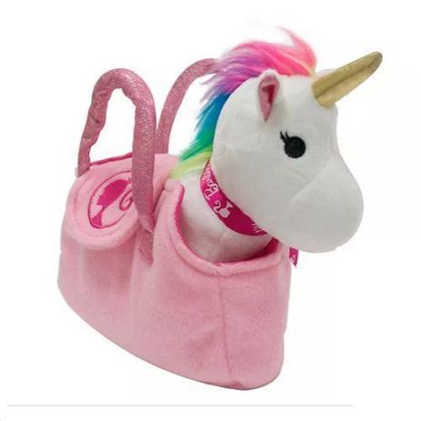 Barbie Pelucia NA Bolsinha Unicornio Branco FUN 8262-8 Menor preço em Barbie Pelucia NA Bolsinha Unicornio Branco FUN 8262-8