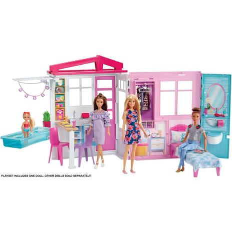 Barbie Real Casa GLAM com Boneca Mattel FXG55 Menor preço em Barbie Real Casa GLAM com Boneca Mattel FXG55