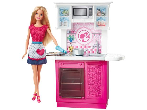 Barbie Real Móvel com Boneca - Cozinha - Mattel