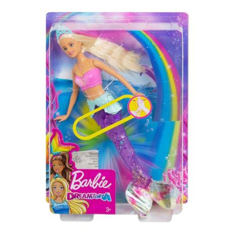 Barbie - Sereia com Luzes de Arco-Íris - Mattel GFL82 Menor preço em Barbie - Sereia com Luzes de Arco-Íris - Mattel GFL82