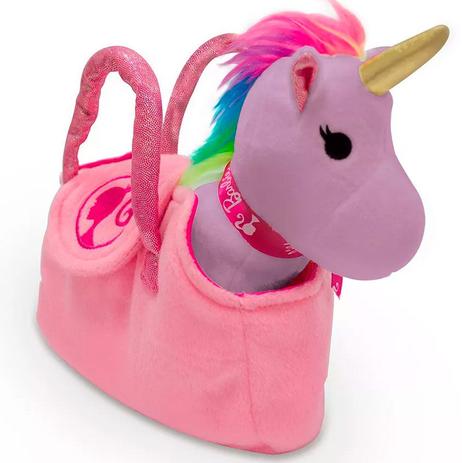 Barbie unicornio na bolsinha roxo - Barao Menor preço em Barbie unicornio na bolsinha roxo - Barao