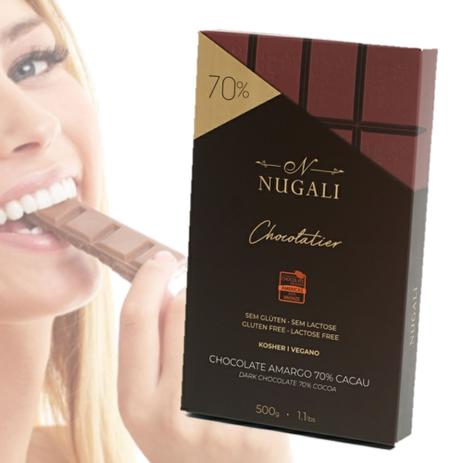 BARRA CHOCOLATE AMARGO 70% CACAU NUGALI 500G Benefícios Saúde Premiado Internacionalmente Menor preço em BARRA CHOCOLATE AMARGO 70% CACAU NUGALI 500G Benefícios Saúde Premiado Internacionalmente