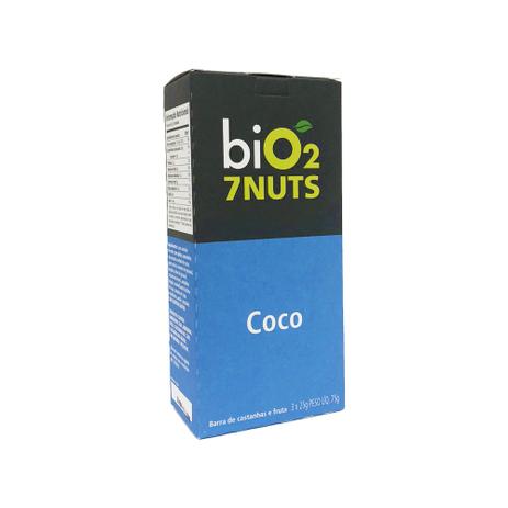 Barra de Castanhas e Coco 7Nuts - Bio2 - 3 unidades de 25g Menor preço em Barra de Castanhas e Coco 7Nuts - Bio2 - 3 unidades de 25g