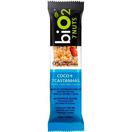 Barra de Castanhas e Frutas biO2 7 Nuts Coco 25g - Bio-2 Menor preço em Barra de Castanhas e Frutas biO2 7 Nuts Coco 25g - Bio-2