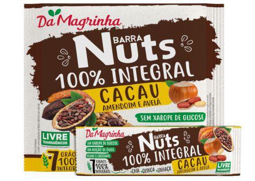 Barra de Cereal Nuts 100% Integral Amendoim Cacau Com Avelã - Da Magrinha Menor preço em Barra de Cereal Nuts 100% Integral Amendoim Cacau Com Avelã - Da Magrinha