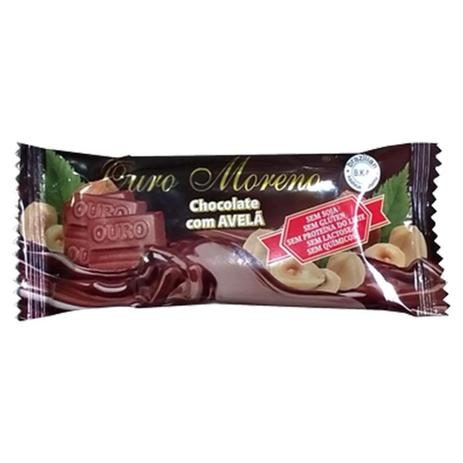 Barra de Chocolate com Avelã 20g - Ouro Moreno Menor preço em Barra de Chocolate com Avelã 20g - Ouro Moreno
