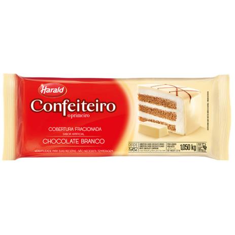 Barra de Chocolate Fracionado Confeiteiro Branco 1,05kg - Harald Menor preço em Barra de Chocolate Fracionado Confeiteiro Branco 1,05kg - Harald