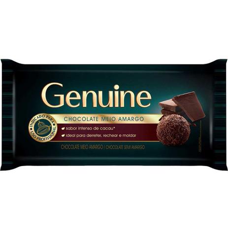 Barra de Chocolate Genuine Meio Amargo 1kg - Cargill - Diversos Menor preço em Barra de Chocolate Genuine Meio Amargo 1kg - Cargill - Diversos