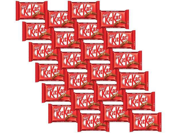 Barra de Chocolate Kit Kat Ao Leite 41,5g - 24 Unidades Nestlé Menor preço em Barra de Chocolate Kit Kat Ao Leite 41,5g - 24 Unidades Nestlé