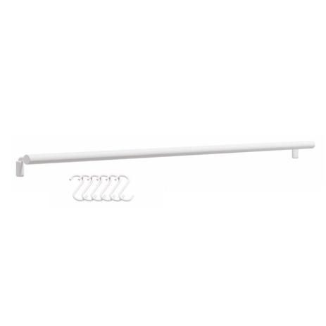 Barra de Cozinha com 6 Ganchos Flutuare 80cm Domo House Branco Menor preço em Barra de Cozinha com 6 Ganchos Flutuare 80cm Domo House Branco