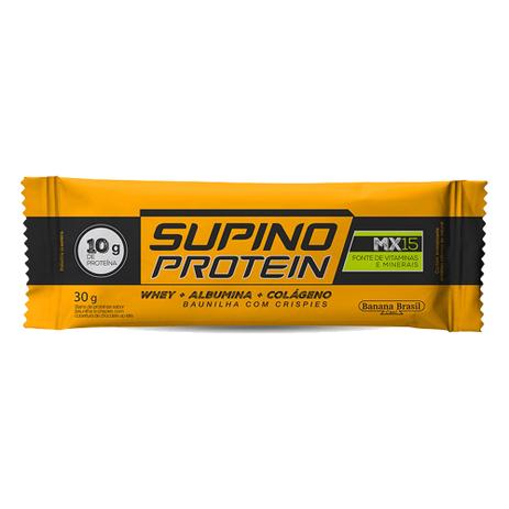 Barra de Proteína Supino Baunilha com Crispies 30g - Banana brasil Menor preço em Barra de Proteína Supino Baunilha com Crispies 30g - Banana brasil