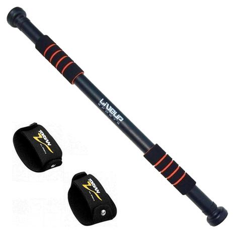 Barra para Porta Ajustável 65cm a 95cm LiveUp e Luva Sliper M em EVA Torian é boa?