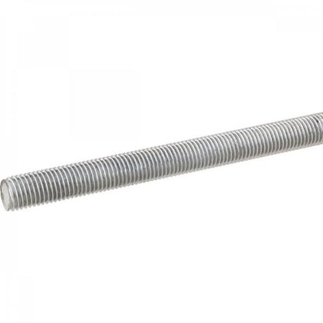 Barra roscada zincada branca 1.1/2” NC Vonder Cinza Menor preço em Barra roscada zincada branca 1.1/2” NC Vonder Cinza