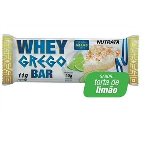 Barra Whey Grego Bar - 12 Unidades de 40g Torta de Limão - Nutrata Menor preço em Barra Whey Grego Bar - 12 Unidades de 40g Torta de Limão - Nutrata