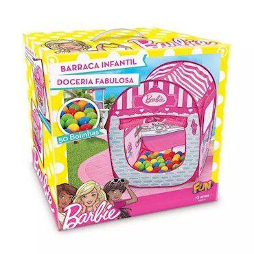 Barraca barbie infantil com 50 bolinhas 77861 fun Menor preço em Barraca barbie infantil com 50 bolinhas 77861 fun