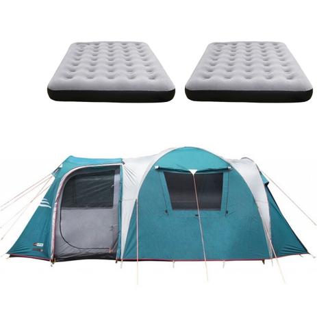 Barraca Camping Nautika Arizona GT 9/10 Pessoas + 2 Colchões Casal Inflável Fit Ecologic Menor preço em Barraca Camping Nautika Arizona GT 9/10 Pessoas + 2 Colchões Casal Inflável Fit Ecologic