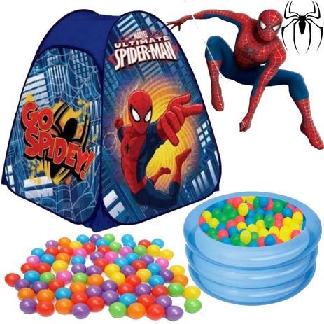 barraca com bolinhas homem aranha 92x72 infantil dobravel menino + piscina azul 43 litros - Zippy Menor preço em barraca com bolinhas homem aranha 92x72 infantil dobravel menino + piscina azul 43 litros - Zippy