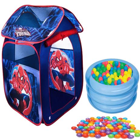 barraca com bolinhas infantil dobravel menino homem aranha 98x78 piscina azul 43 litros - Zippy Menor preço em barraca com bolinhas infantil dobravel menino homem aranha 98x78 piscina azul 43 litros - Zippy