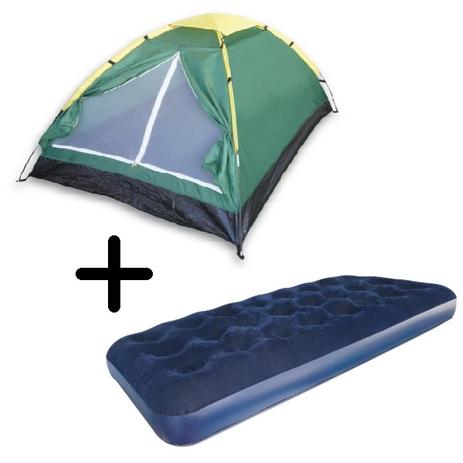 Barraca De Camping 2 Pessoas Kit 1 Colchão Solteiro - Antares Menor preço em Barraca De Camping 2 Pessoas Kit 1 Colchão Solteiro - Antares