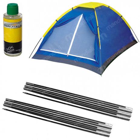 Barraca Iglu 3 Pessoas + 1 Selador de Costura + 1 Par Vareta Reposicao Mor Menor preço em Barraca Iglu 3 Pessoas + 1 Selador de Costura + 1 Par Vareta Reposicao Mor