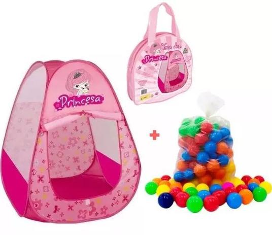 Barraca Infantil Princesa Com 100 Bolinhas Braskit Menor preço em Barraca Infantil Princesa Com 100 Bolinhas Braskit
