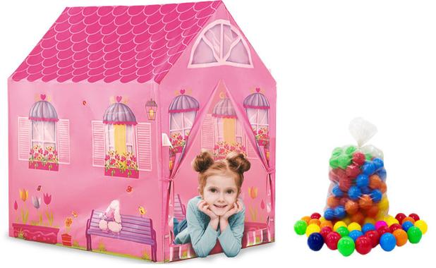 Barraca Minha Casinha Rosa Com 50 Bolinhas Meninas - DM TOYS Menor preço em Barraca Minha Casinha Rosa Com 50 Bolinhas Meninas - DM TOYS