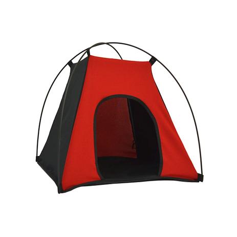 Barraca Para Cães E Gatos Tubline Pet Camping 50cm Preto E Vermelho é boa?