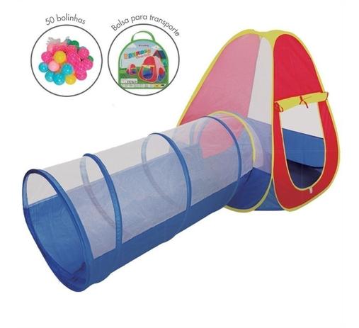 Barraca Toca Infantil 2x1 Com 50 Bolinhas E Túnel Inmetro - Importway Menor preço em Barraca Toca Infantil 2x1 Com 50 Bolinhas E Túnel Inmetro - Importway
