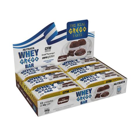 Barrinha de Proteina Whey Grego Bar Brigadeiro Nutrata 12 unidades Menor preço em Barrinha de Proteina Whey Grego Bar Brigadeiro Nutrata 12 unidades