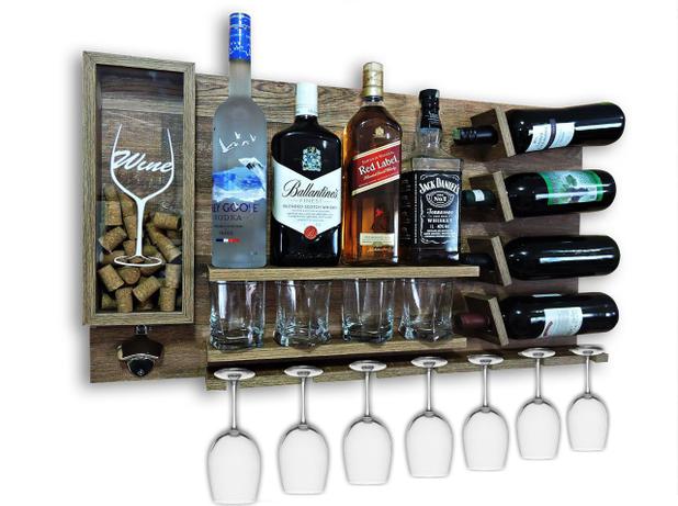 Barzinho Para Sala Aparador De Parede Adega Vinhos Bebidas Madeira MDF 84x45cm Western - Soul Fins Menor preço em Barzinho Para Sala Aparador De Parede Adega Vinhos Bebidas Madeira MDF 84x45cm Western - Soul Fins
