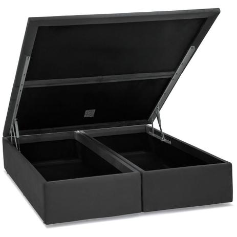 Base Baú Camurça Cinza Super King 193x203x39 Ortobom - Colchões ortobom Menor preço em Base Baú Camurça Cinza Super King 193x203x39 Ortobom - Colchões ortobom
