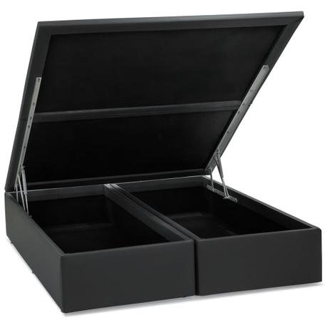 Base Baú Courino Cinza King 186x198x39 Ortobom - Colchões ortobom Menor preço em Base Baú Courino Cinza King 186x198x39 Ortobom - Colchões ortobom