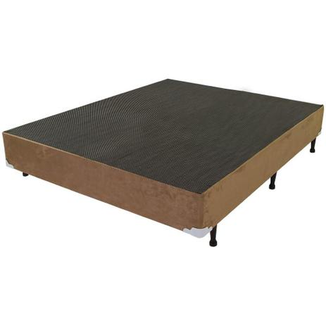 Base Box Casal 138x188x24 cm Marrom - Luckspuma Menor preço em Base Box Casal 138x188x24 cm Marrom - Luckspuma