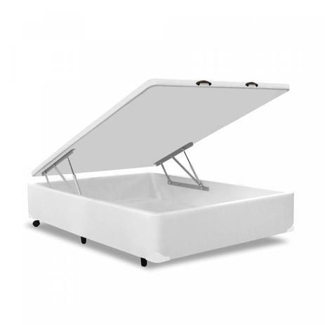 Base Box Casal 34cmx138cmx188cm com Baú Itaflex MGA Colchões Branco Menor preço em Base Box Casal 34cmx138cmx188cm com Baú Itaflex MGA Colchões Branco