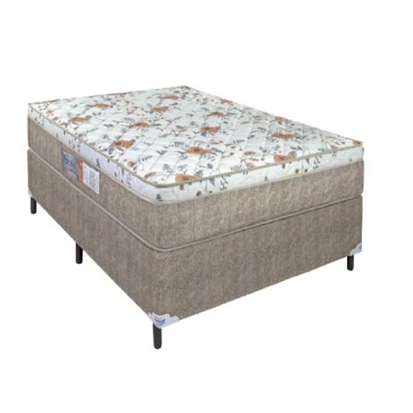 Base Box Casal Bege com Colchão Orthopedic - Portobel Espuma D45 25x138x188 Menor preço em Base Box Casal Bege com Colchão Orthopedic - Portobel Espuma D45 25x138x188