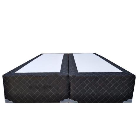 Base Box Casal Bipartido AColchões Poliéster Preto 40x138x188 - Acolchoes Menor preço em Base Box Casal Bipartido AColchões Poliéster Preto 40x138x188 - Acolchoes