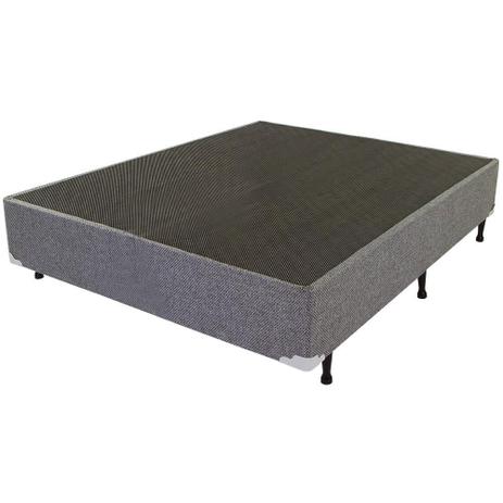 Base Box Casal Chenile 138x188x24 cm Cinza - Luckspuma Menor preço em Base Box Casal Chenile 138x188x24 cm Cinza - Luckspuma