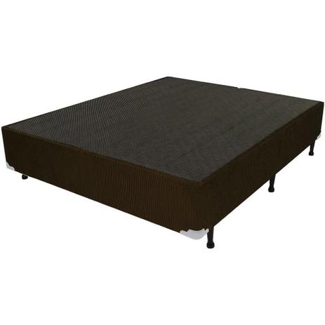 Base Box Casal Jacquard 138x188x24 cm Marrom - Luckspuma Menor preço em Base Box Casal Jacquard 138x188x24 cm Marrom - Luckspuma
