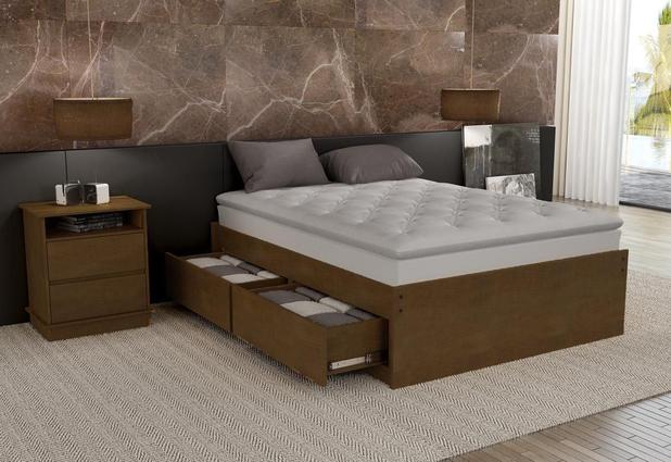 Base Box Libanesa Queen Size com 4 Gavetões de Madeira Maciça Pinus - Bedroom Menor preço em Base Box Libanesa Queen Size com 4 Gavetões de Madeira Maciça Pinus - Bedroom