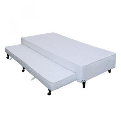 Base Box Solteiro 23cmx69cmx188cm com Cama Auxiliar Firme Poli Castor Branco - Colchões castor Menor preço em Base Box Solteiro 23cmx69cmx188cm com Cama Auxiliar Firme Poli Castor Branco - Colchões castor
