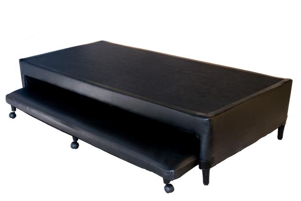 Base Box Solteiro Com Auxiliar Preto 0,88 x 1,88 - Brasil colchões Menor preço em Base Box Solteiro Com Auxiliar Preto 0,88 x 1,88 - Brasil colchões