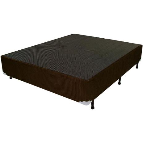 Base Cama Box Casal Chenille Luckspuma 138x188x30cm Marrom Menor preço em Base Cama Box Casal Chenille Luckspuma 138x188x30cm Marrom